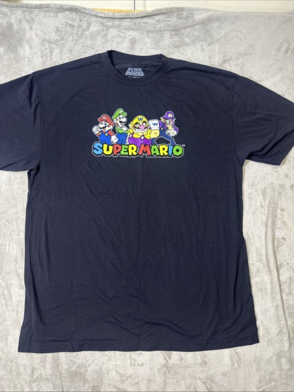 Super Mario graphic t-shirt 2XLT black Nintendo Luigi Wario Waluigi tee